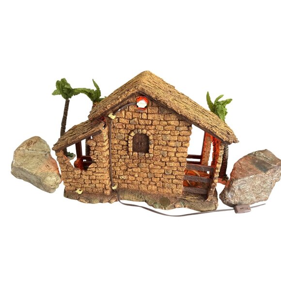 Fontanini Lighted Stable Christmas Holliday Village Accessory Decor Collectible - Picture 2 of 4